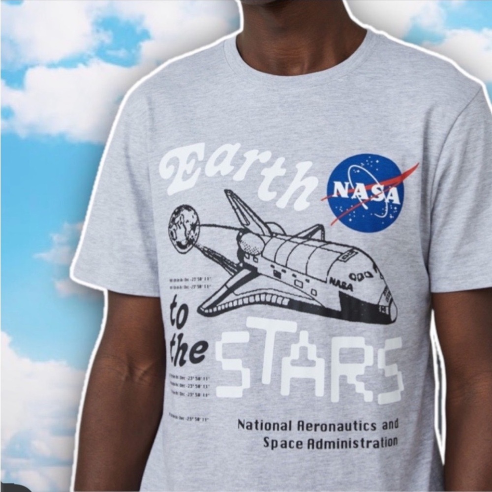 💙 NWT COTTON ON TBar X Collab Earth to the Stars Tee NASA Outer Space Astronomy